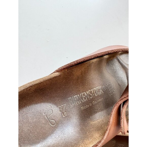 BIRKENSTOCK Florida Habana Brown Leather Triple Strap Slides Sandals, Size 37 - Picture 12 of 16